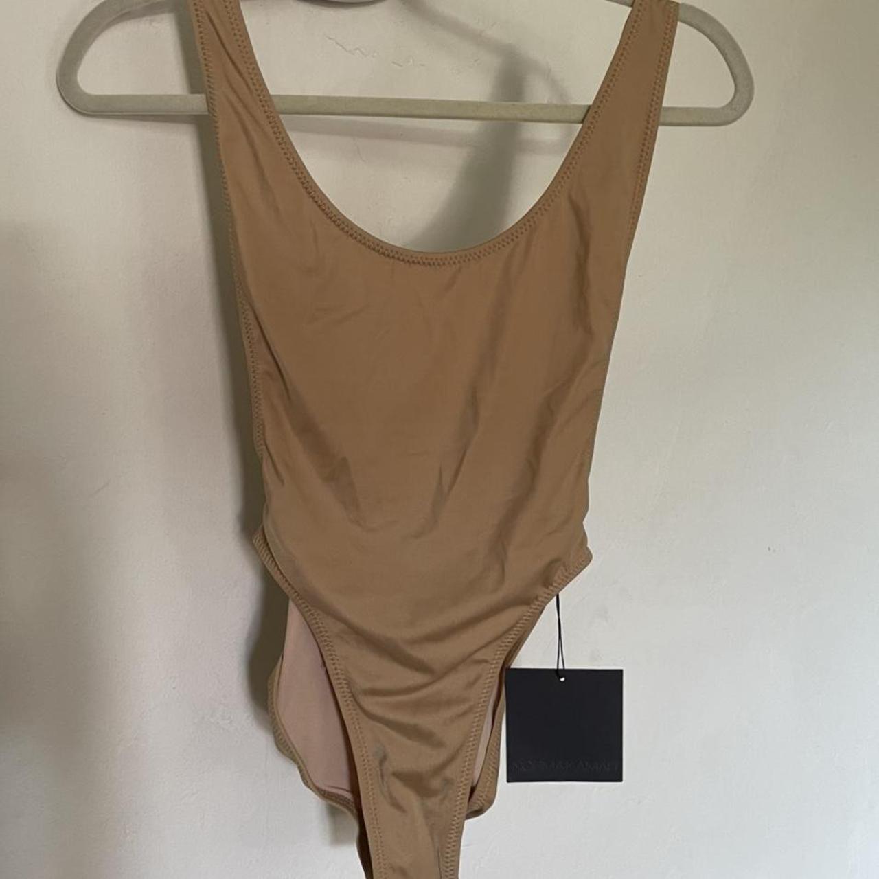 Norma Kamali Marissa nude one piece swimsuit - never... - Depop