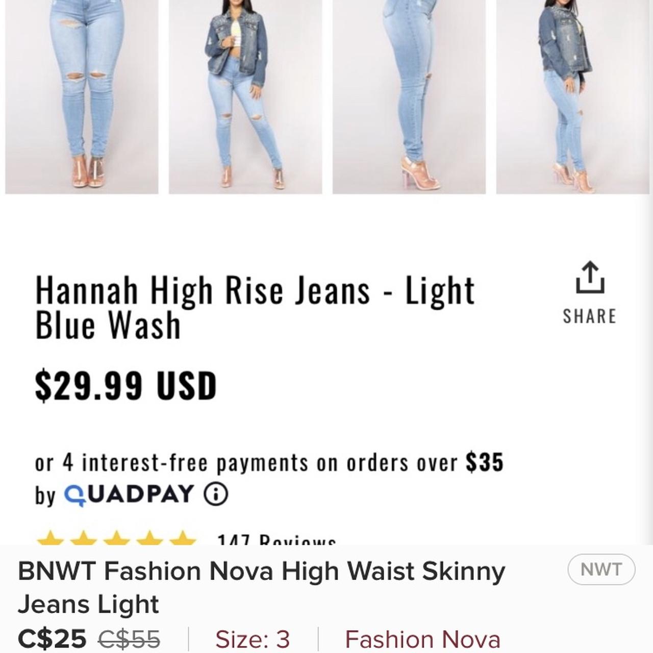 Hannah High Rise Jeans - Light Blue Wash, Fashion Nova, Jeans