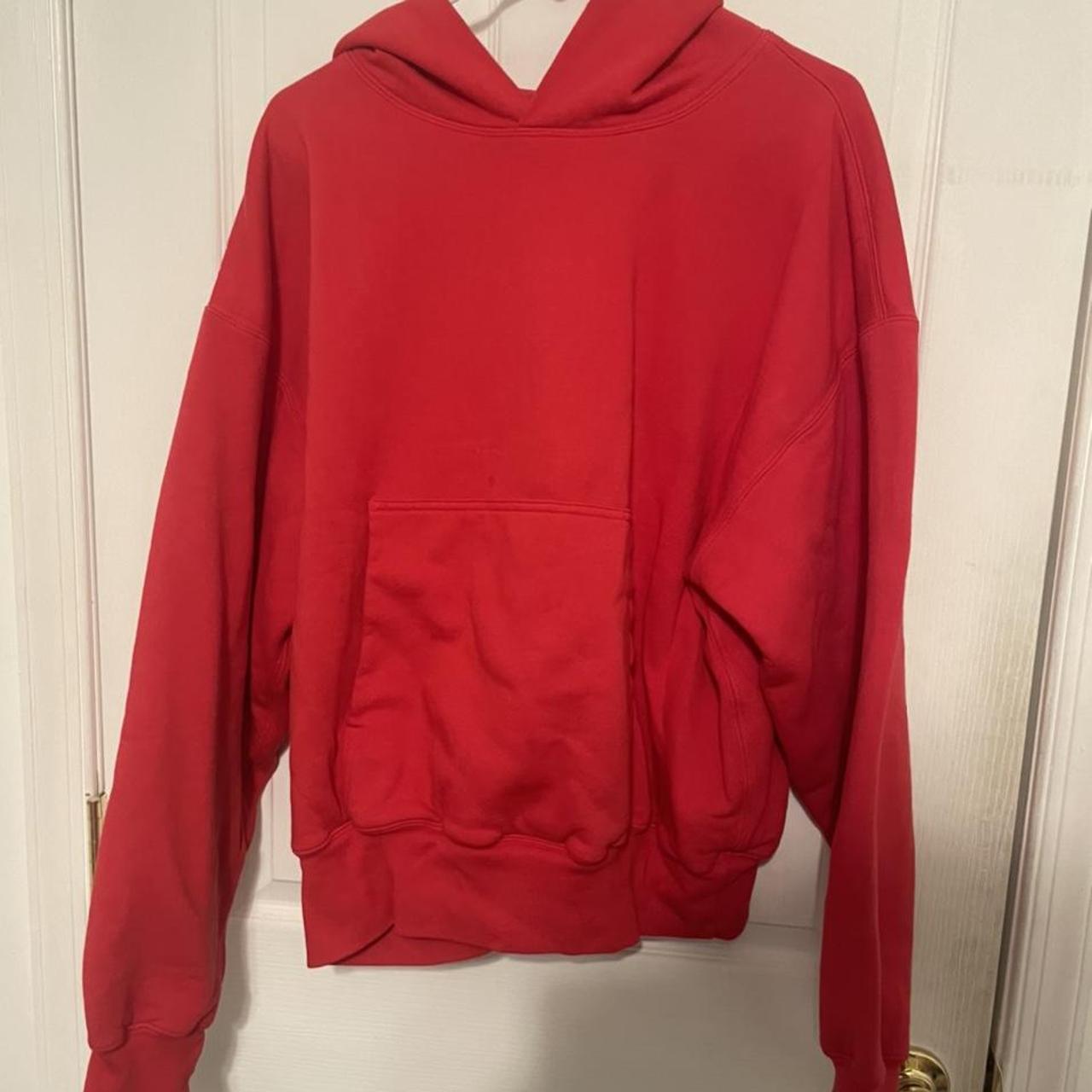 Yeezy Gap Perfect Hoodie Red Size Large Worn 2x. In... - Depop