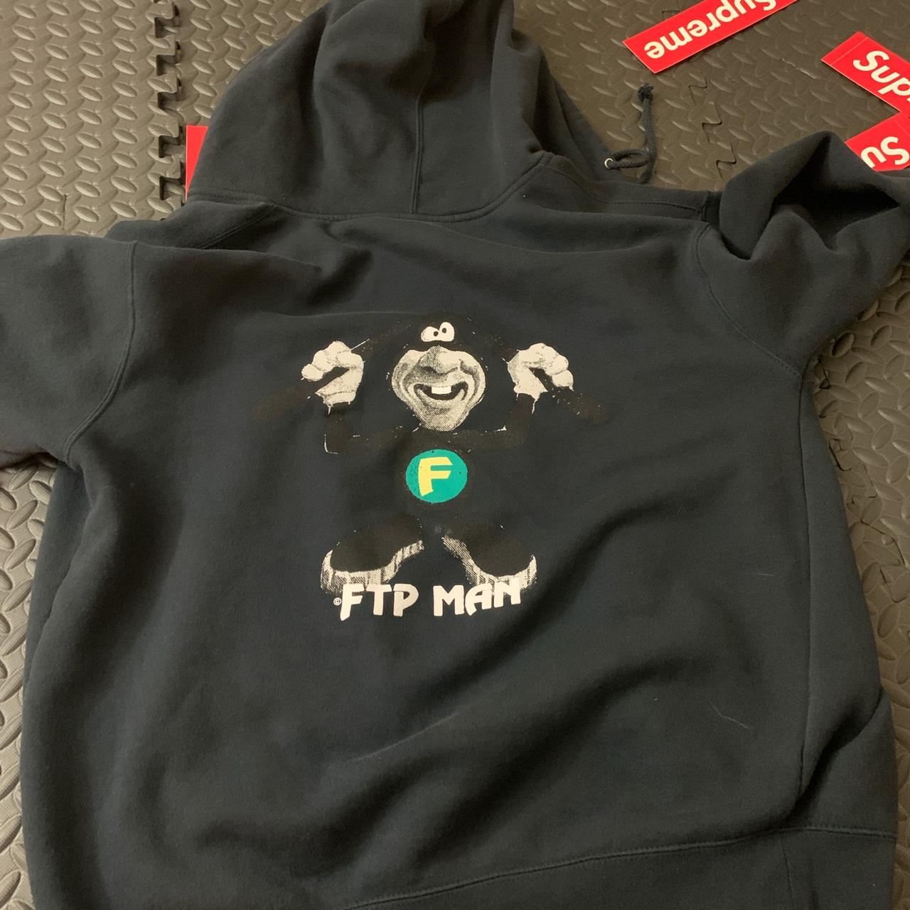 FTP MAN navy hoodie Size large #FTP #supreme - Depop