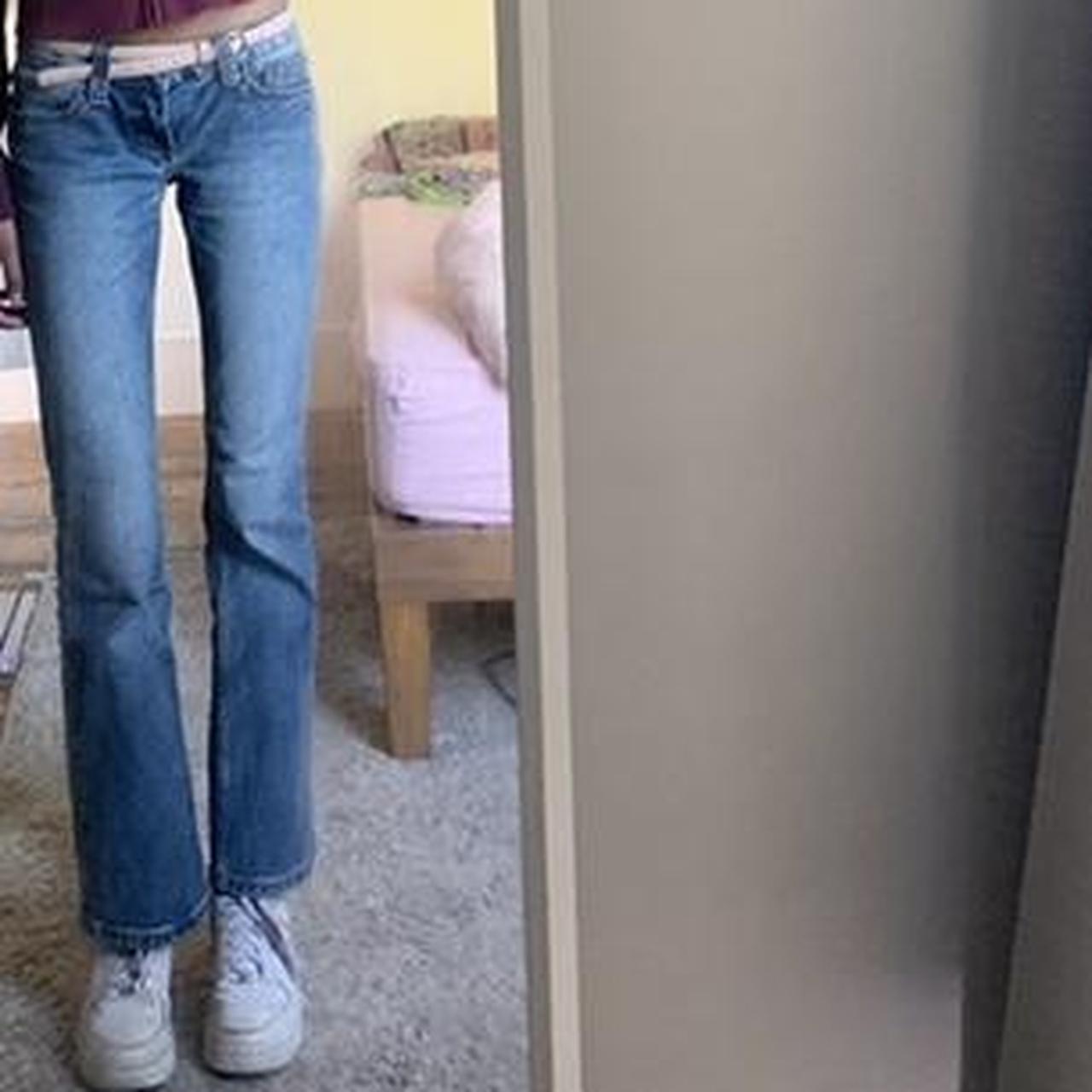 brandy melville kylie low rise flare jeans super... Depop