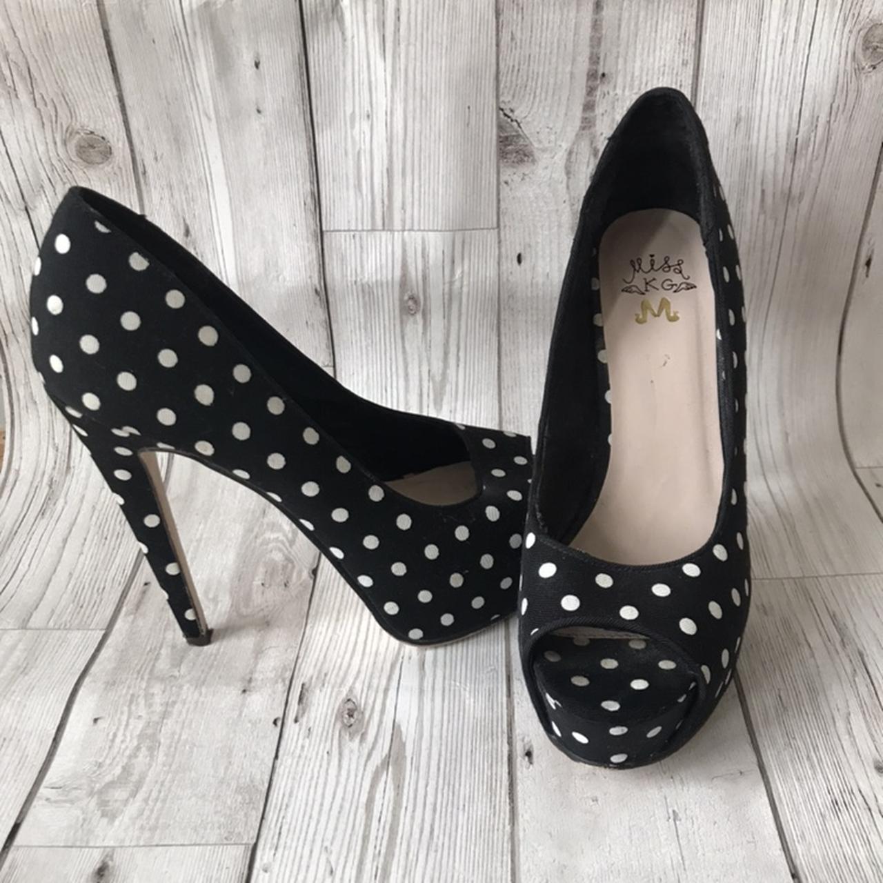 Polka dot shops peep toe heels