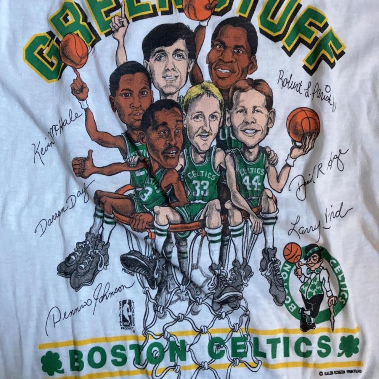 80s Vintage Boston Celtics Green Stuff 1987-1988 Nba 