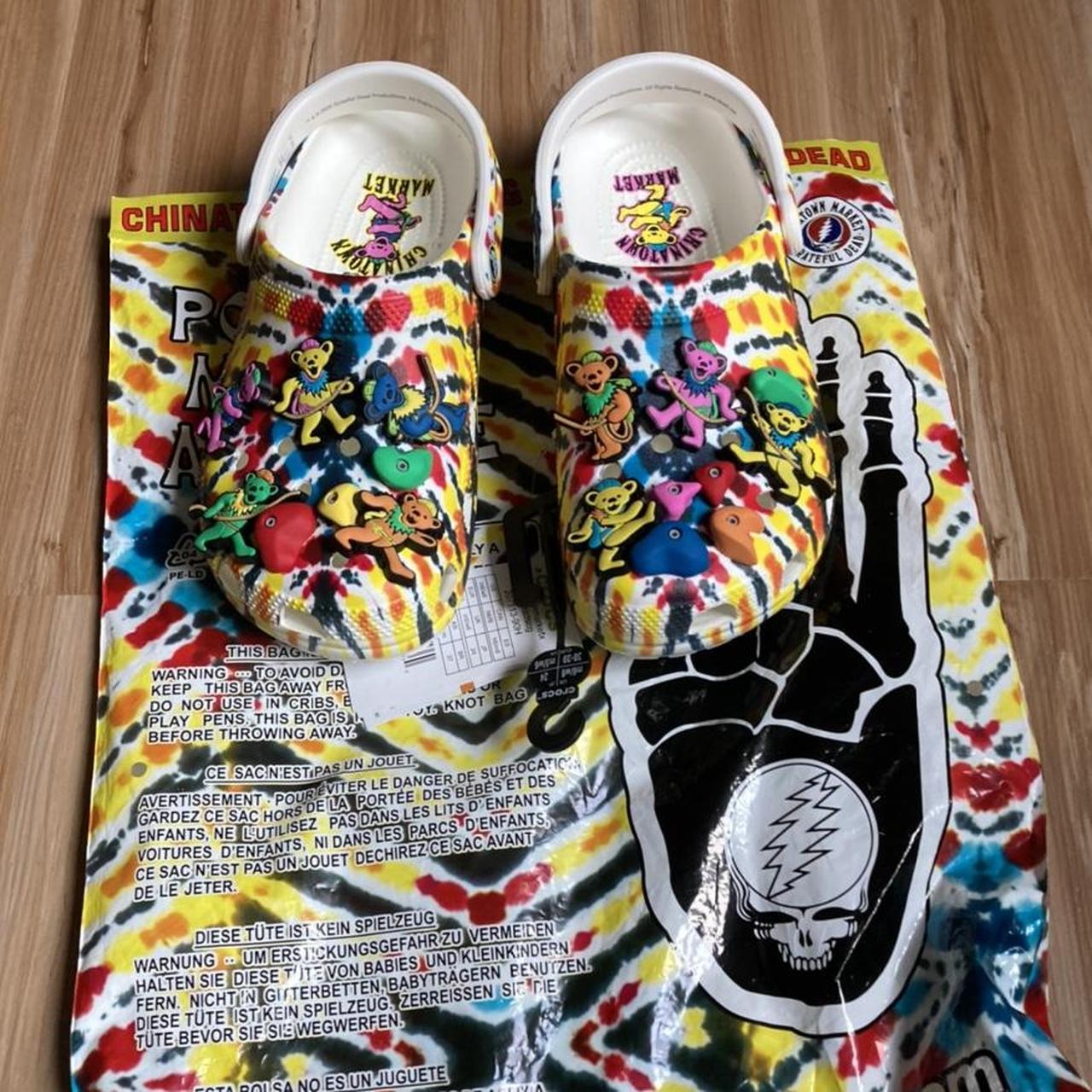 mens crocs shoes chinatown market x crocs grateful dead