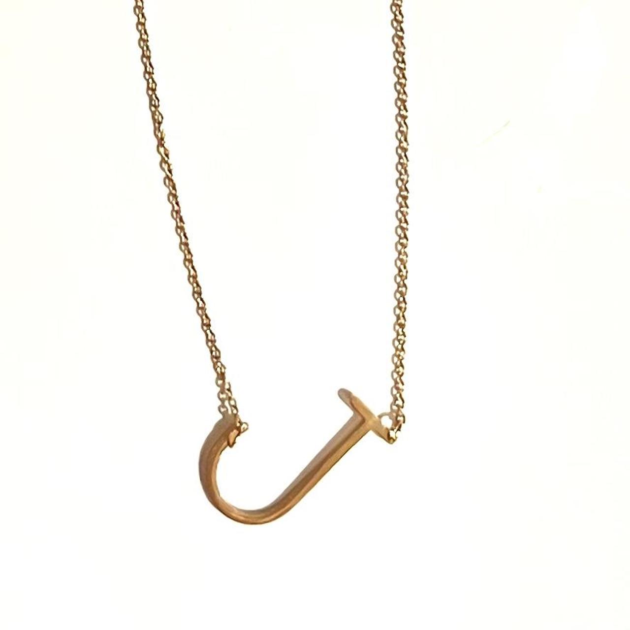 J gold 💛 Nordstrom sideways letter necklace unworn... Depop