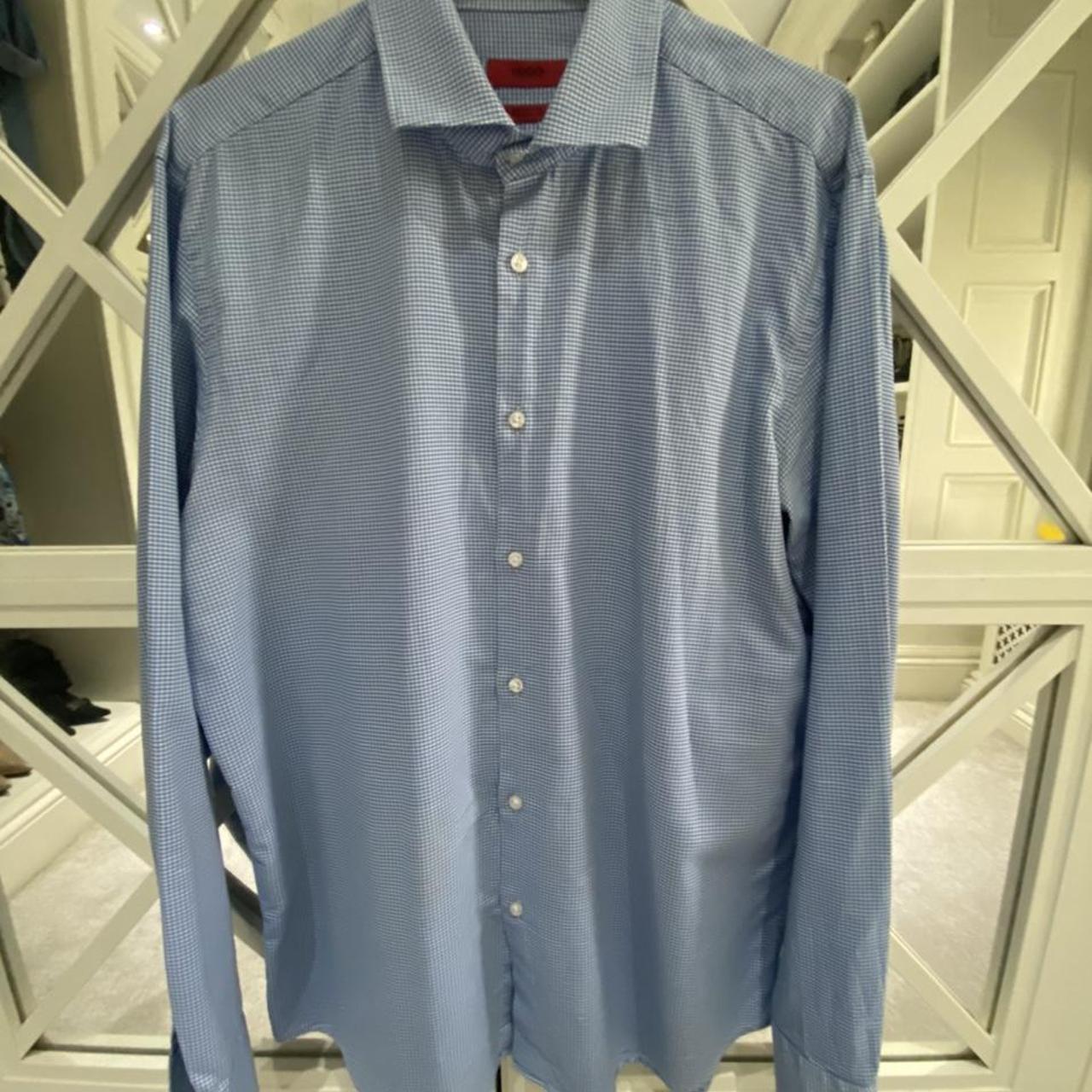 Men's Blue And White Shirt 