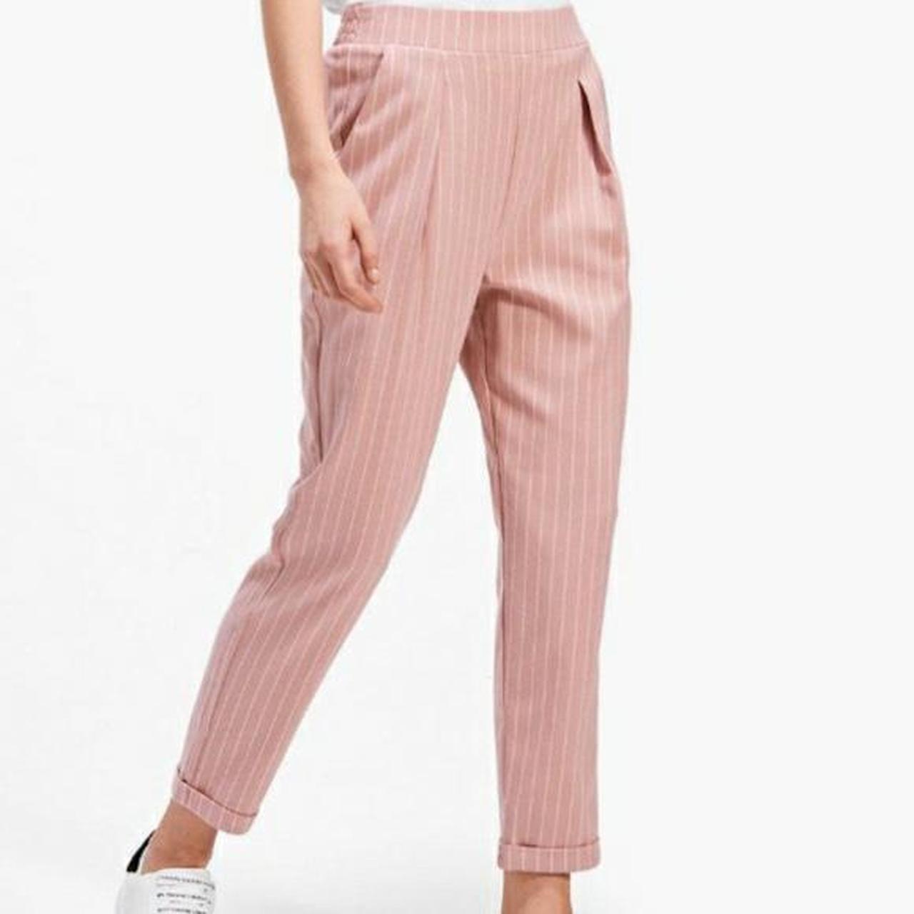 Pink sales striped trousers