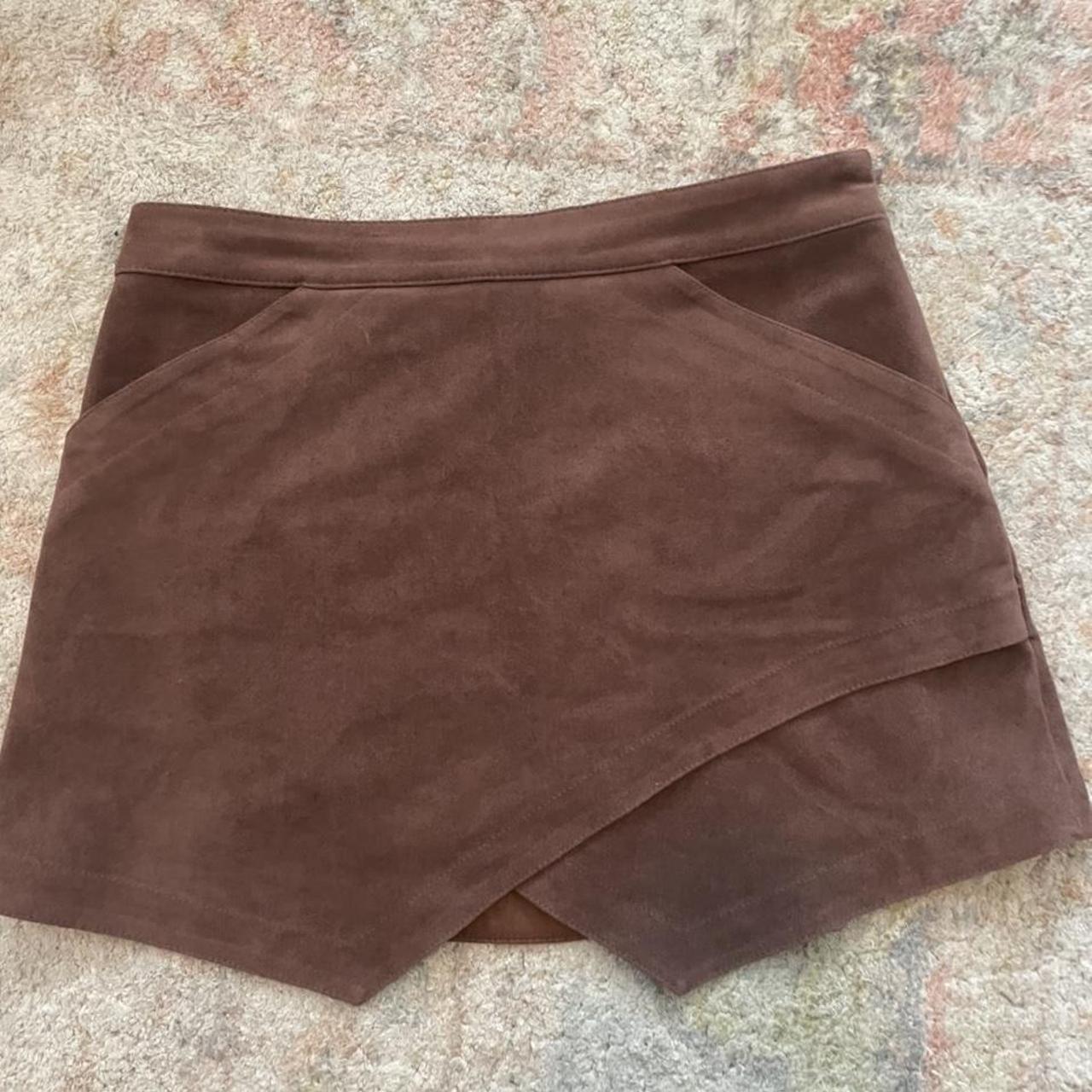 bcbg suede skirt