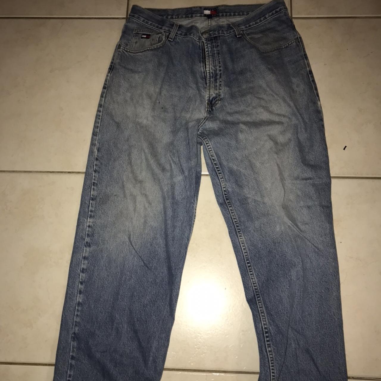 Rare vintage oG 1990s Tommy Hilfiger USA made jeans... - Depop