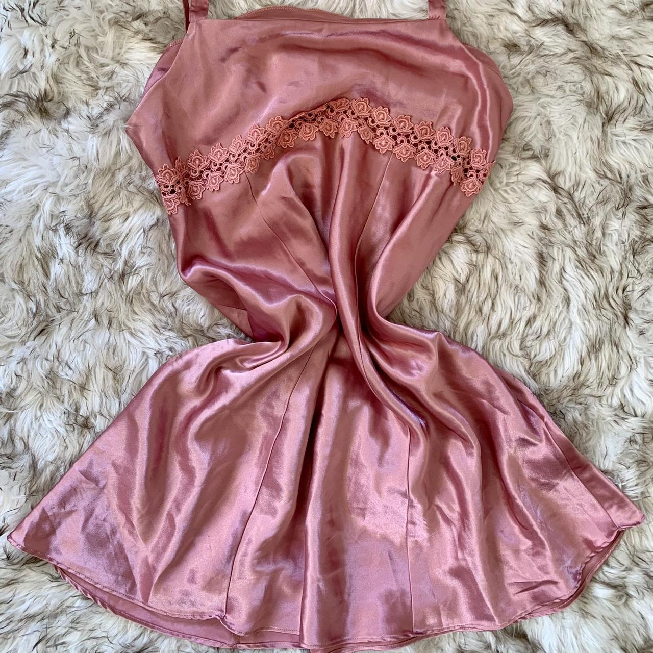 Bali Studio Collection pink satin slip dress. Super - Depop