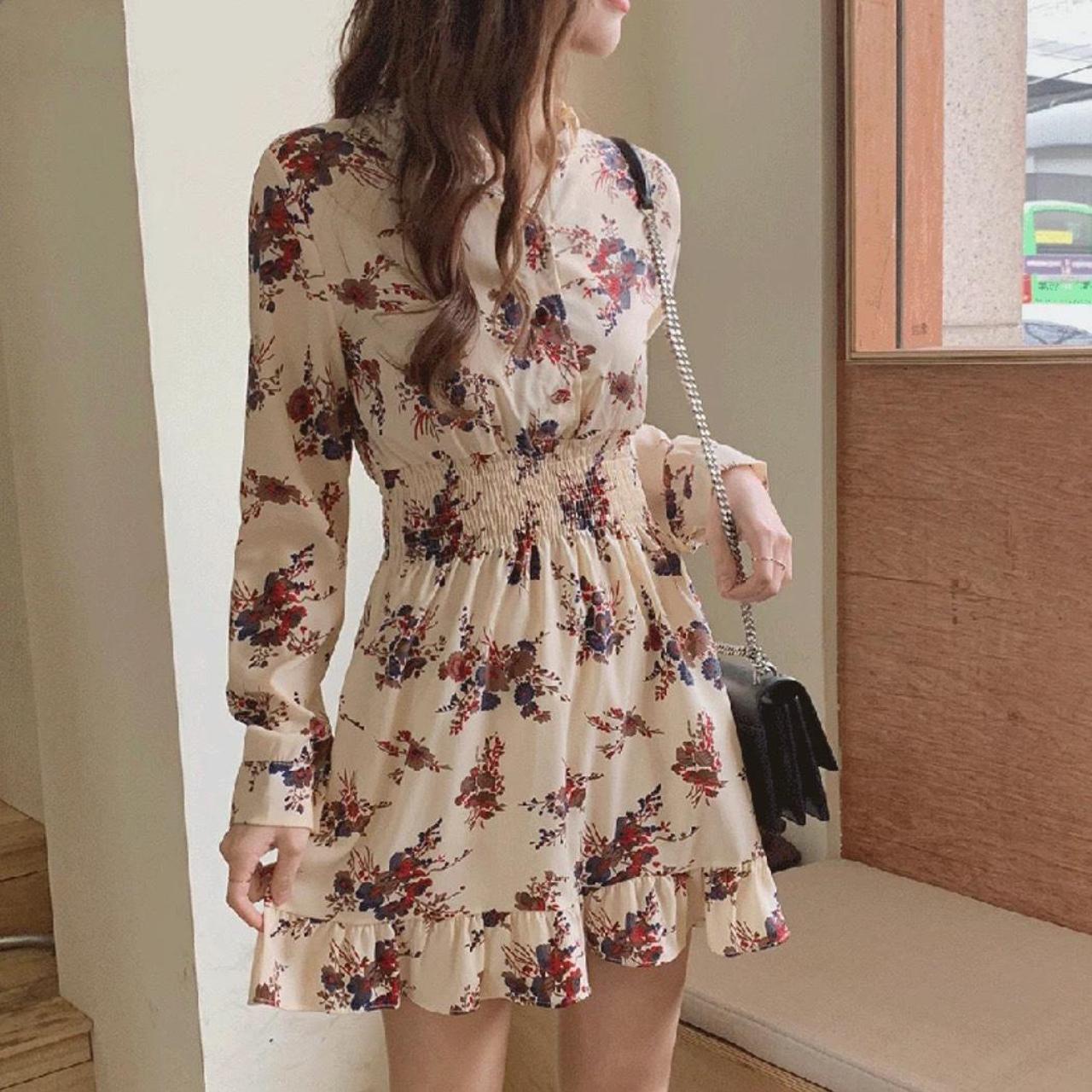 Beige Floral Dress 🌾🌞 🌻 In great condition, just... - Depop