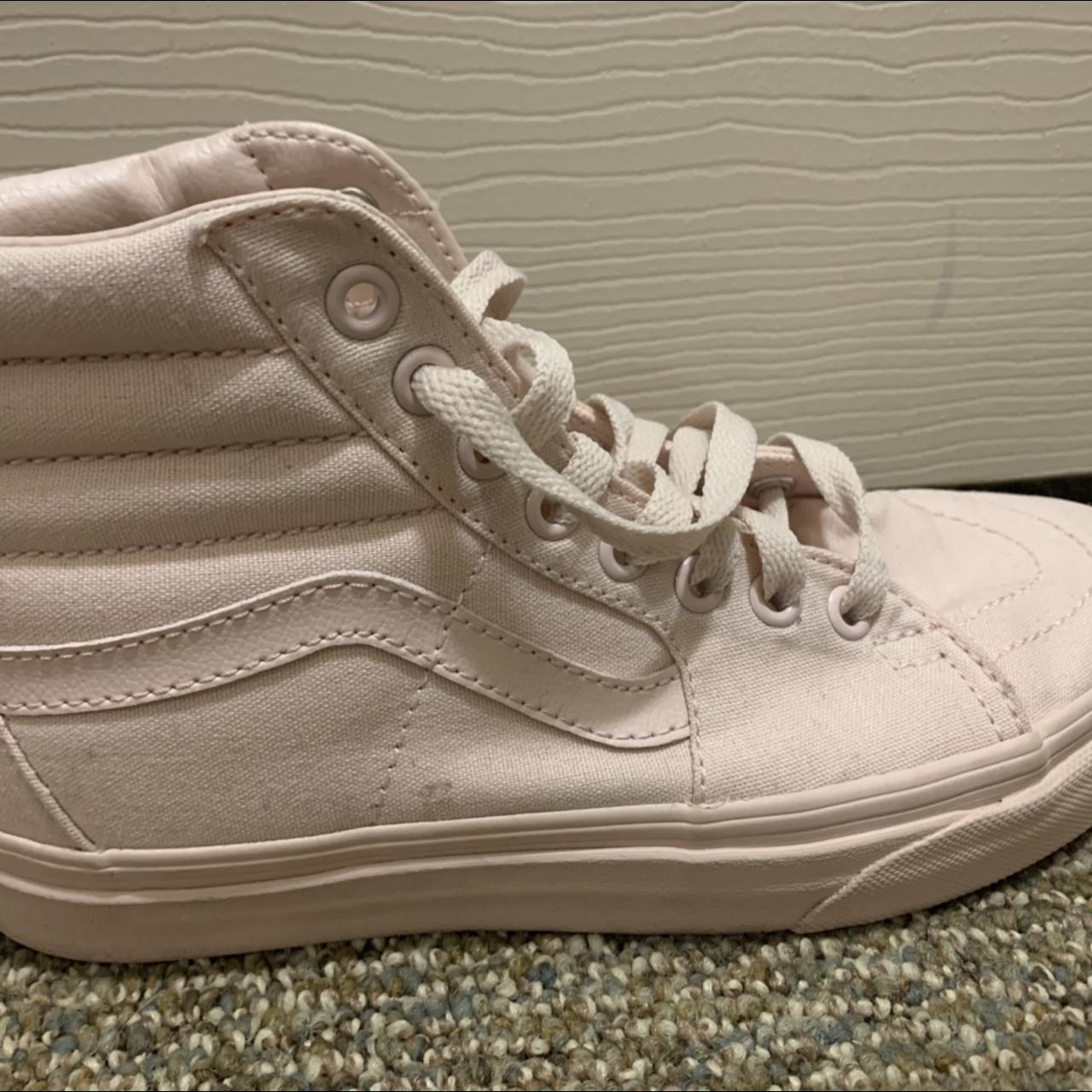 Baby pink high top Van sneakers. Worn a bit (as... - Depop