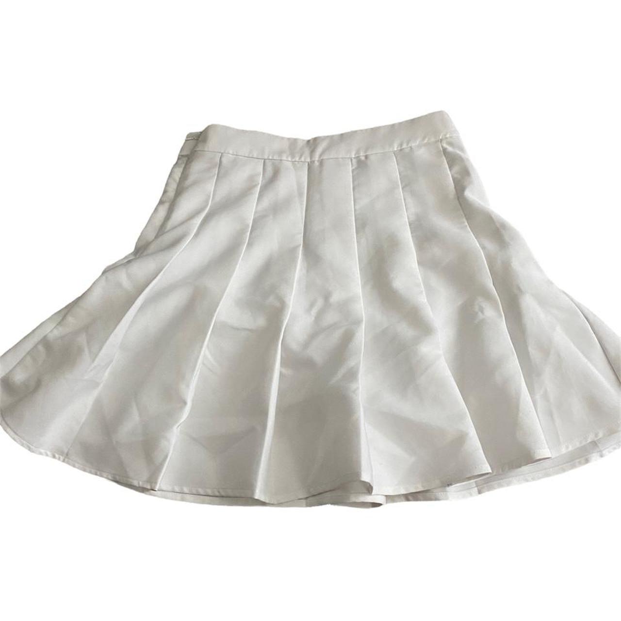 Shein White pleated skirt ⭐️ size small ⭐️ worn... - Depop