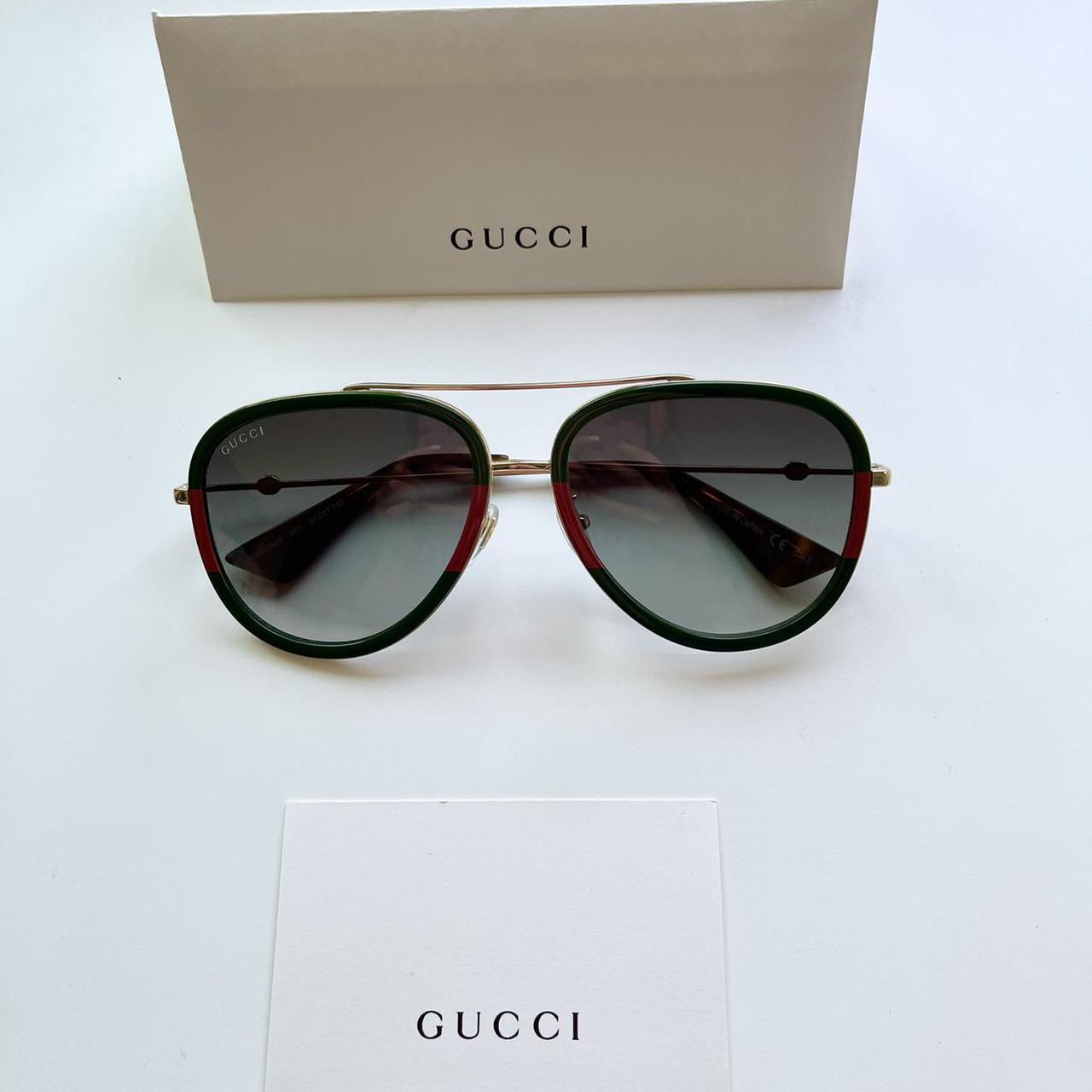 GUCCI Metal Glitter Aviator Sunglasses G0227S Red Gold 1303286 |  FASHIONPHILE