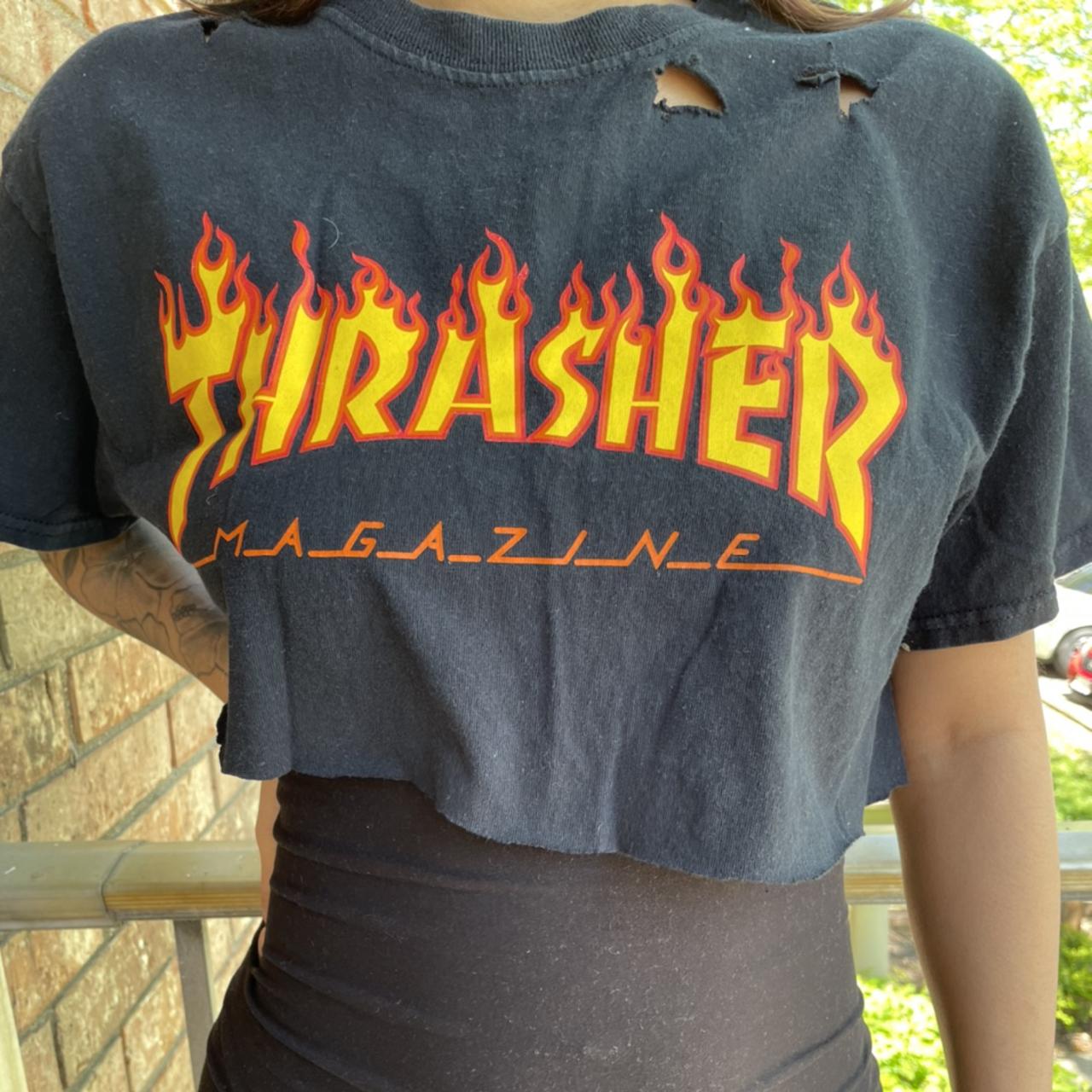 Thrasher Women's Crop-top | Depop