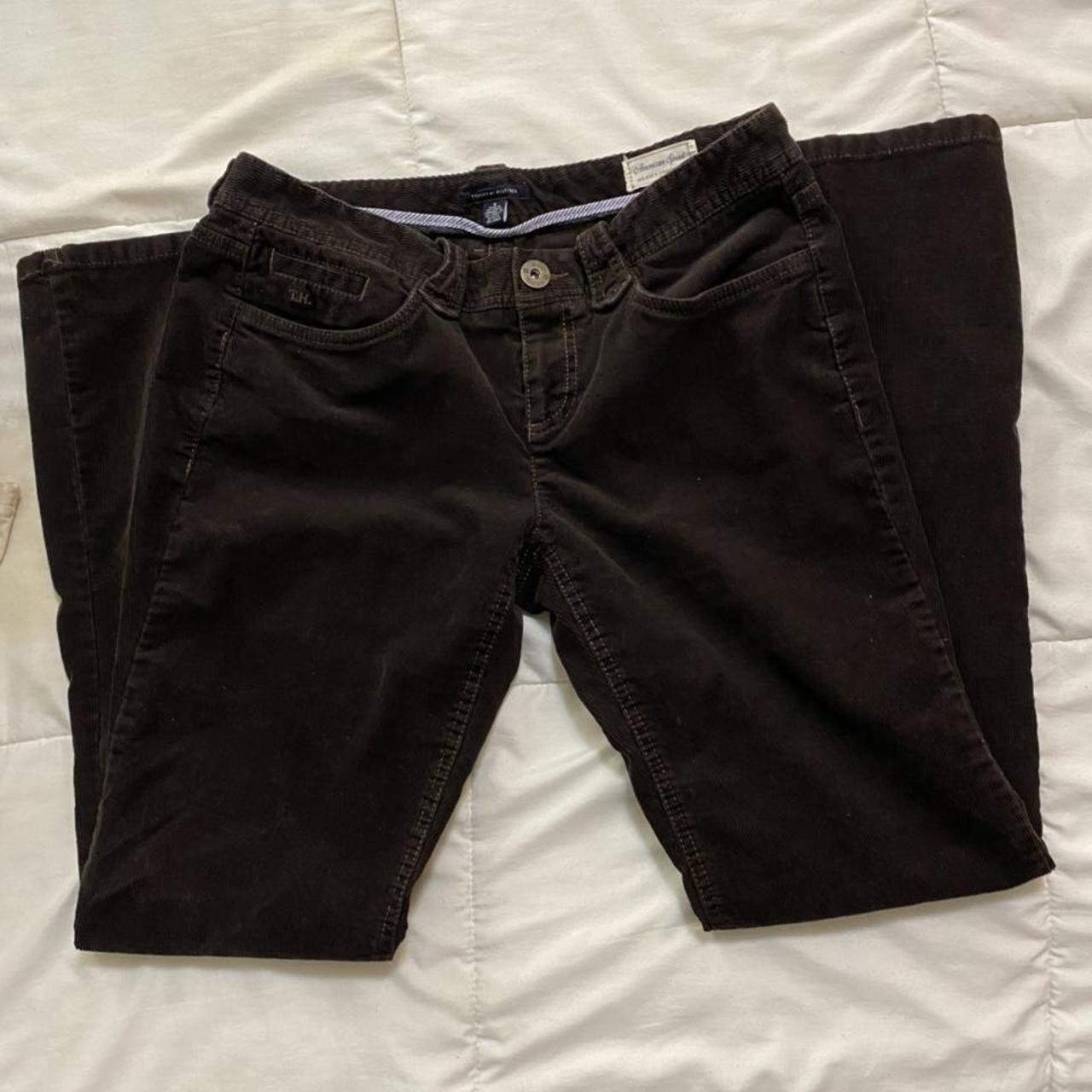 Dark Chocolate Brown Corduroy Straight Leg Pants By Depop