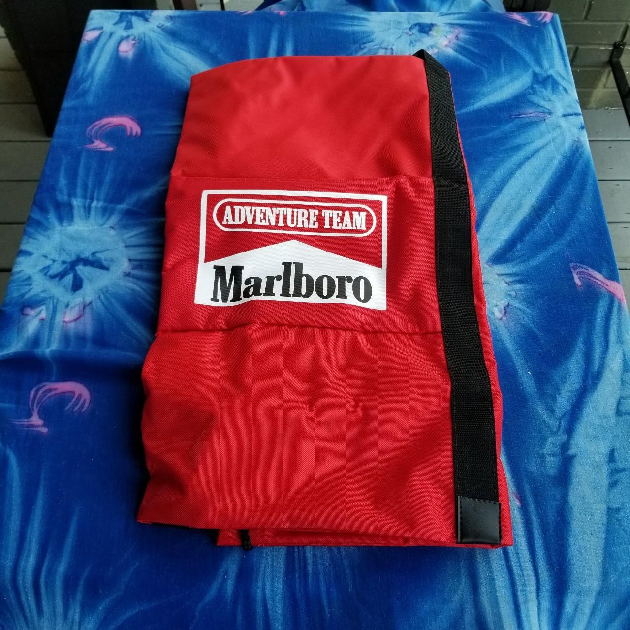 Marlboro Men's Red and Black Bag Depop