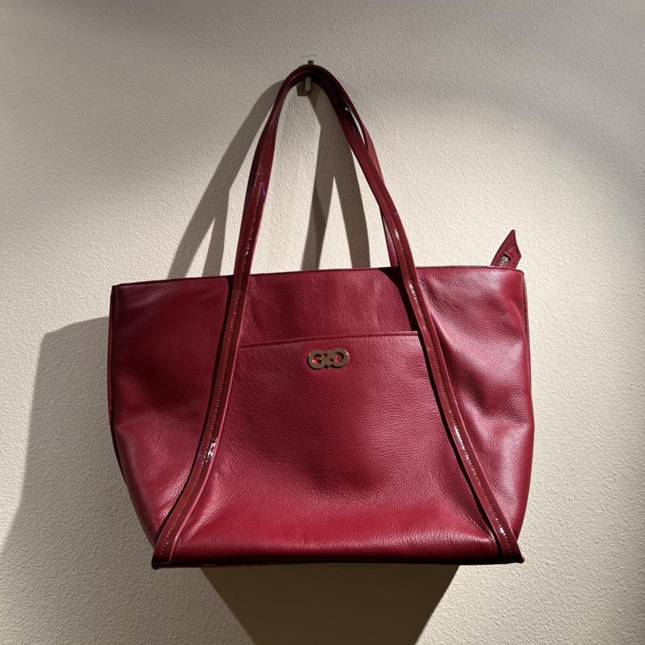 Cole haan large online leather tote