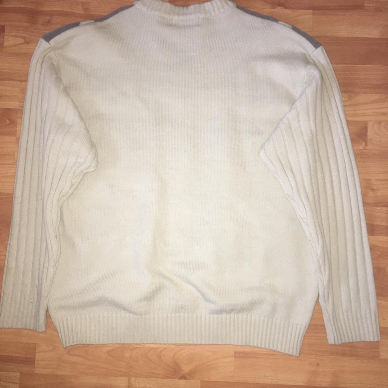 VINTAGE Mens Cream Argyle Diamond Pattern Round Depop