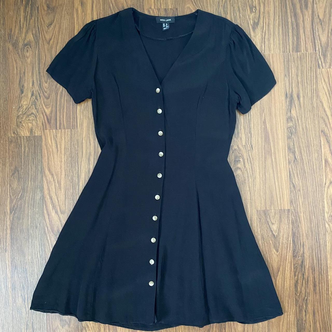 Black mini tea dress from new look worn just once... - Depop