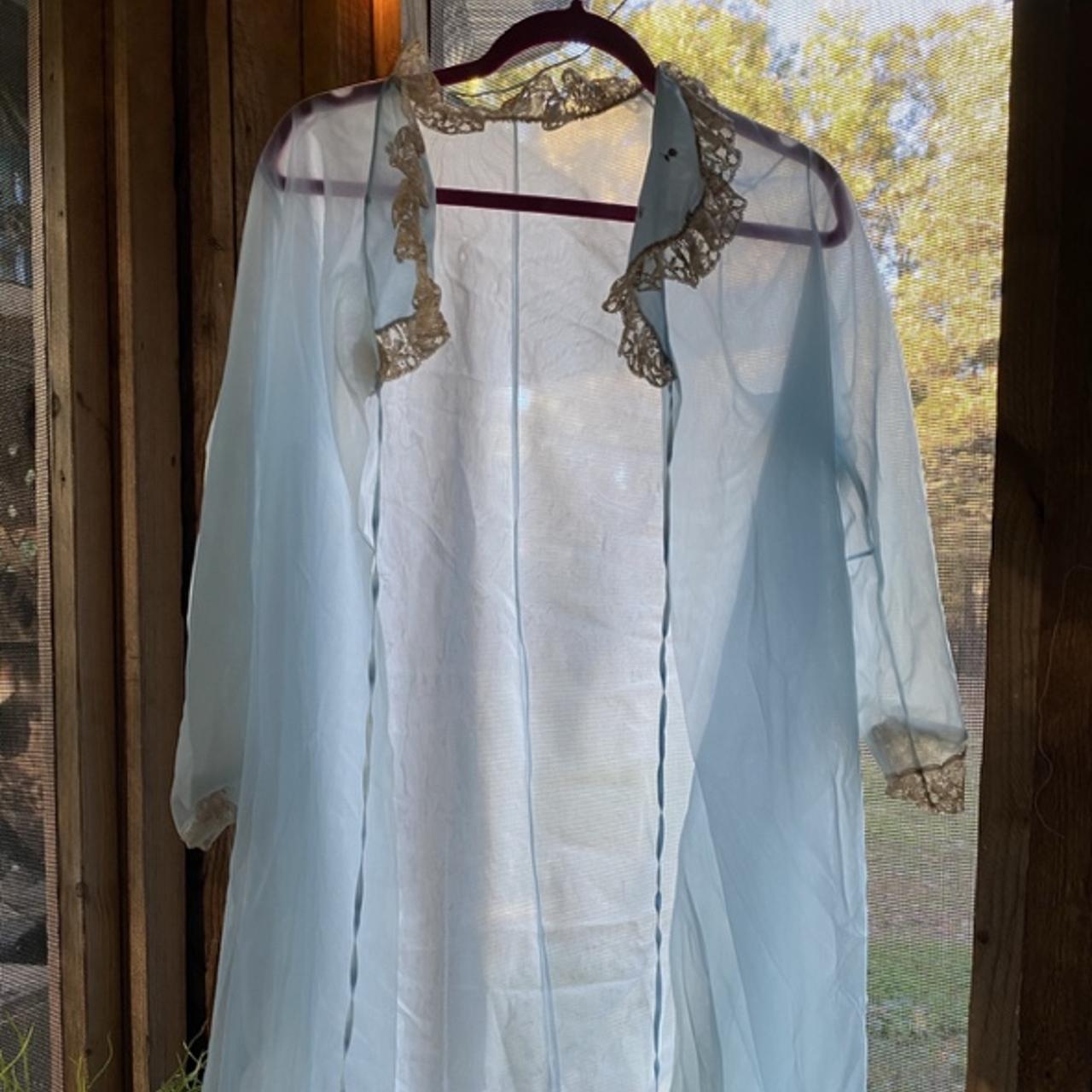 Vanity Fair Women's Gold and Blue Pajamas (2)