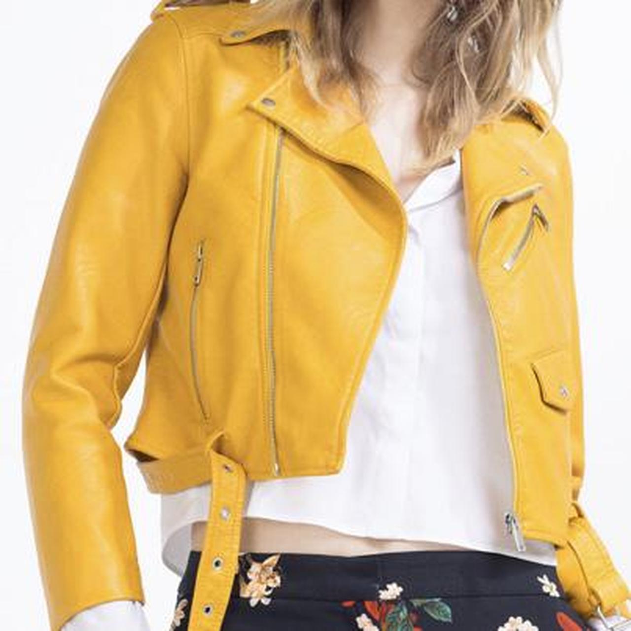 mustard moto jacket