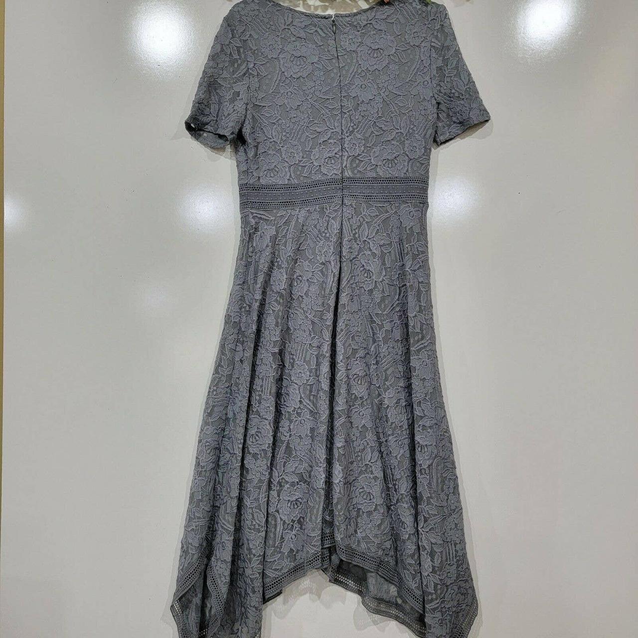 LC Lauren Conrad Women's Grey Dress | Depop