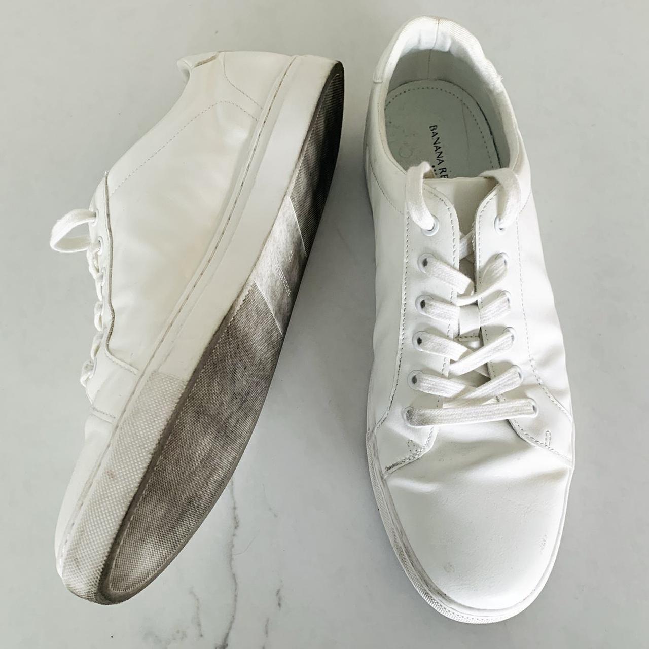 Banana Republic Men's White Trainers Depop