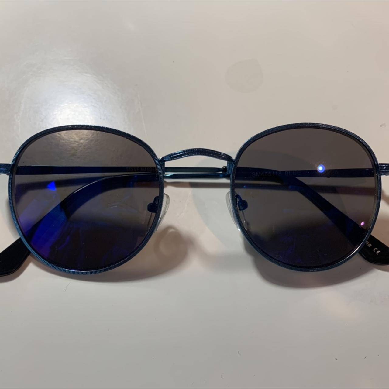 Steve Madden blue metallic sunglasses in a Depop