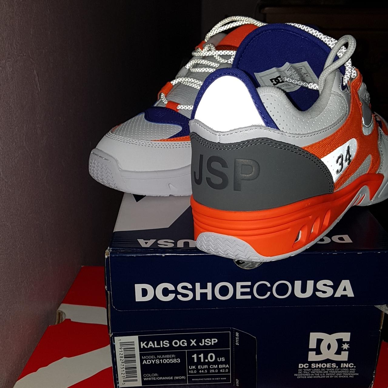 DC KALIS OG X JSP SIZE US 11 MEN S WHITE ORANGE Depop