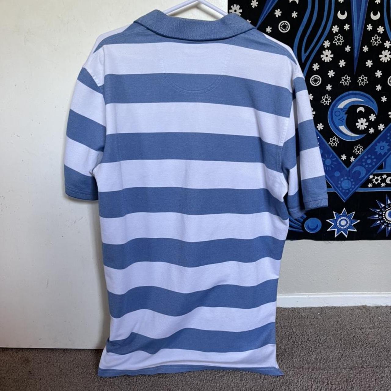 Izod Men's White and Blue Polo-shirts | Depop