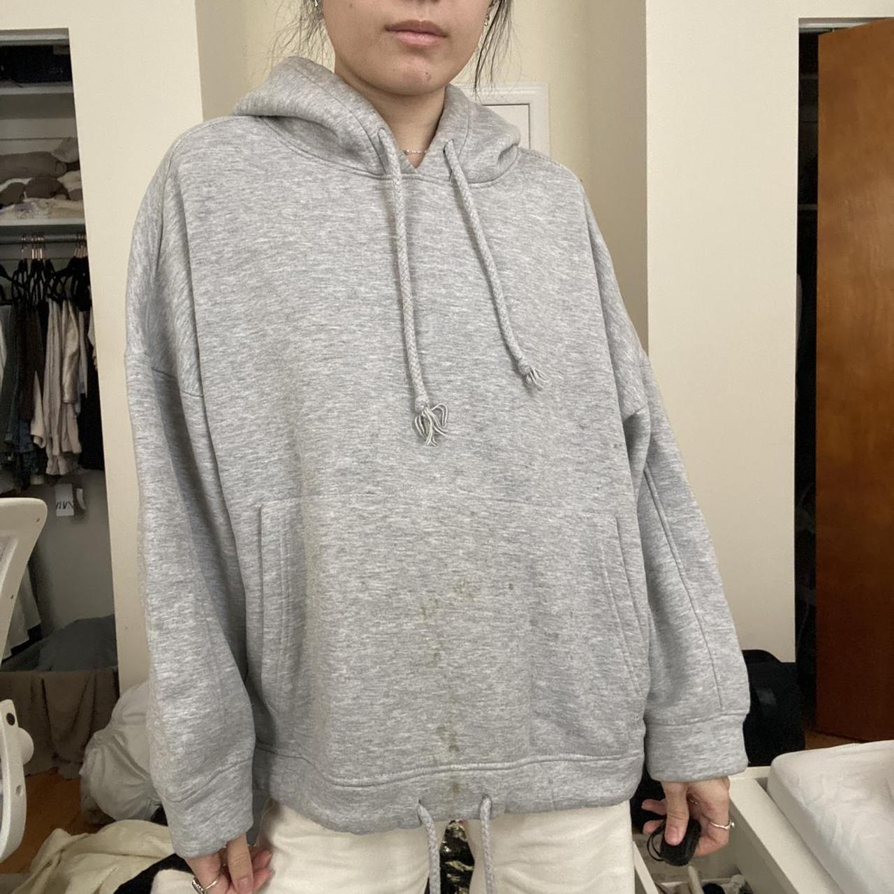 Zara Women's Grey Hoodie Depop