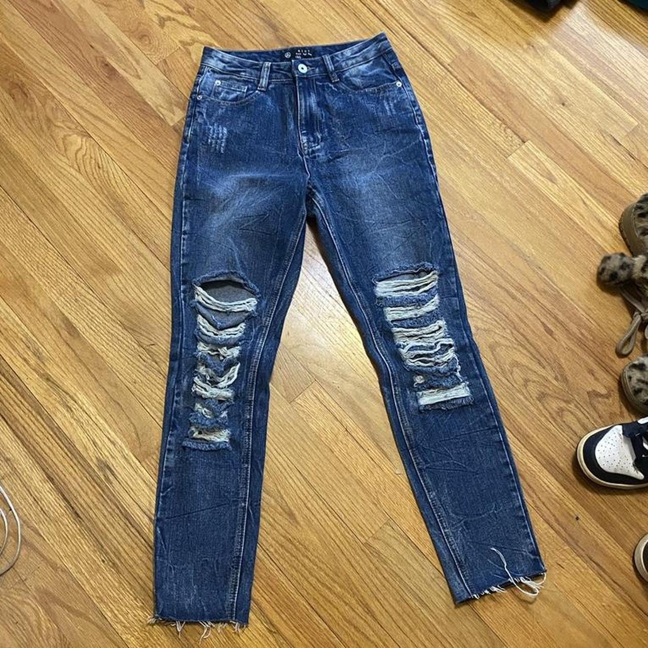 Free shipping!! Missguided riot rigid high rise blue... Depop