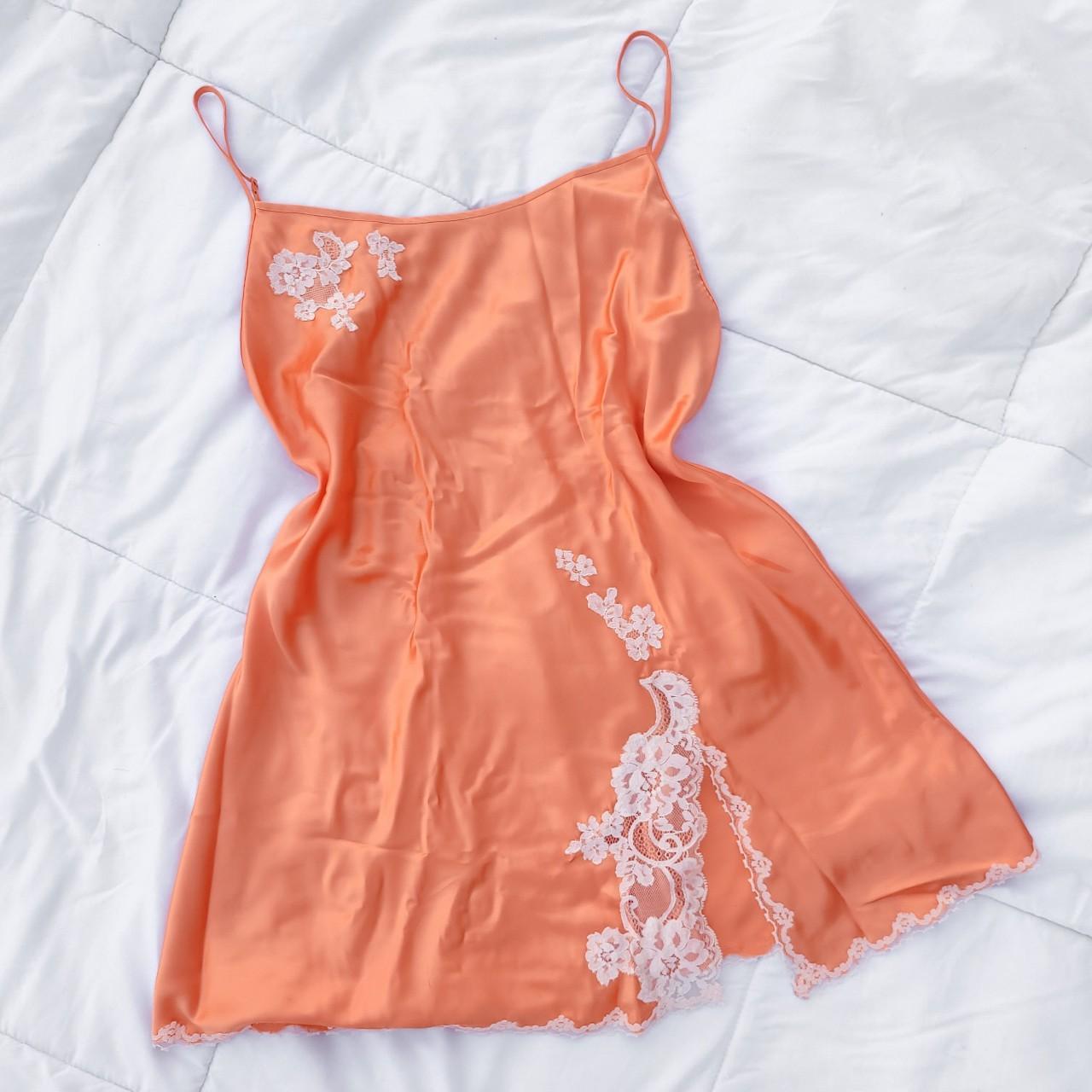 Iconic victorias secret silk slip dress in a