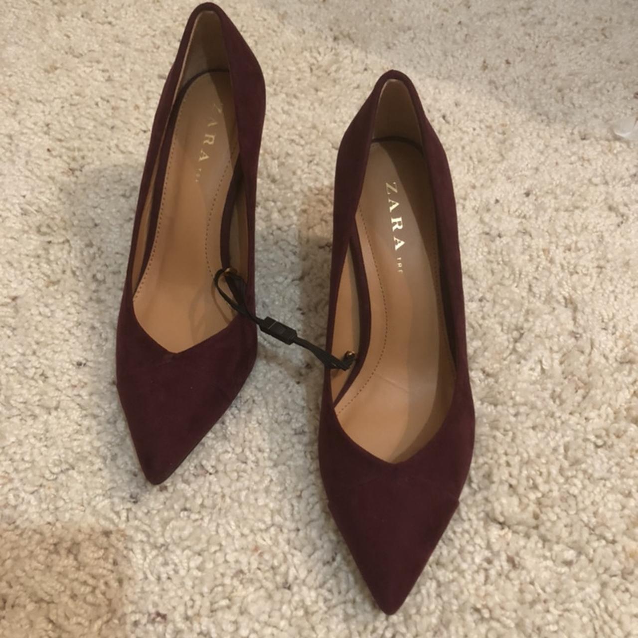 Pointed Zara Mid Heels Kitten Heel Zara Mid Heel Sandals Zara Red