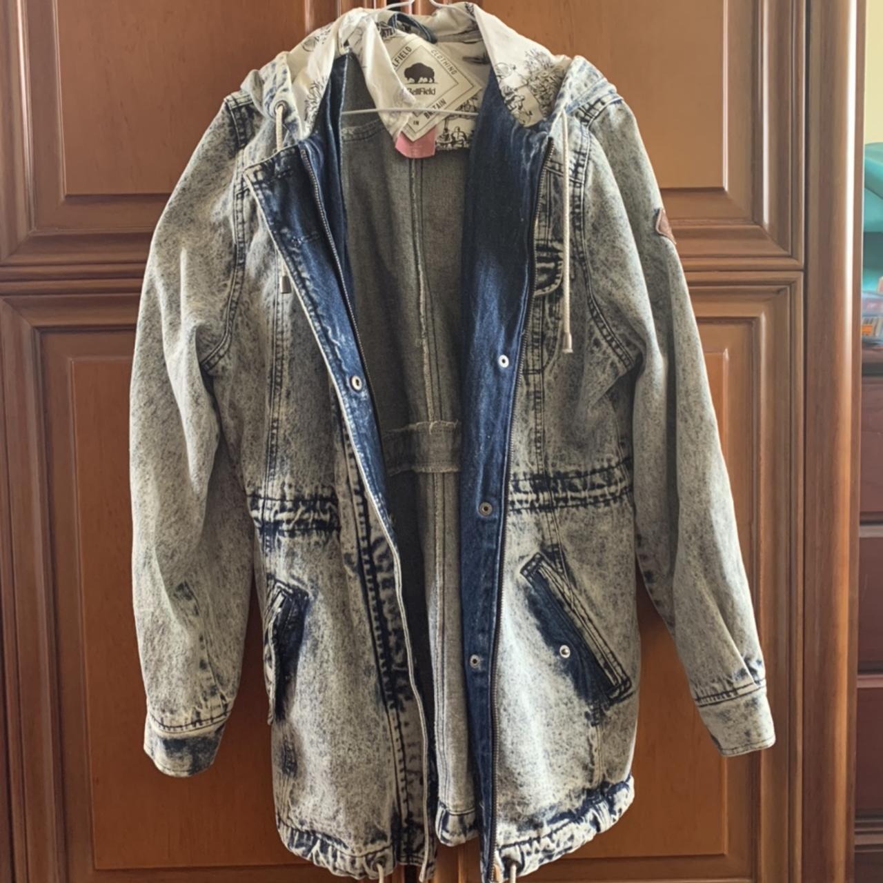 new ASOS acid wash longline denim jacket in. Depop