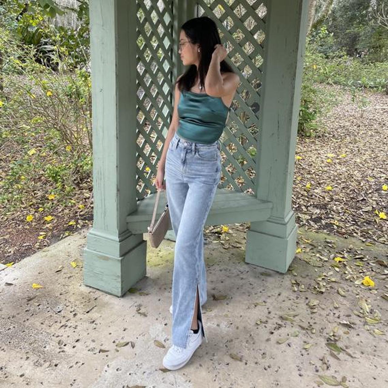 pacsun split leg 90s boyfriend jeans