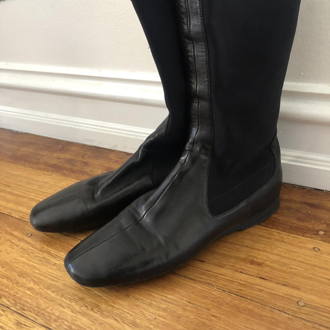 Prada stretch hotsell fabric booties