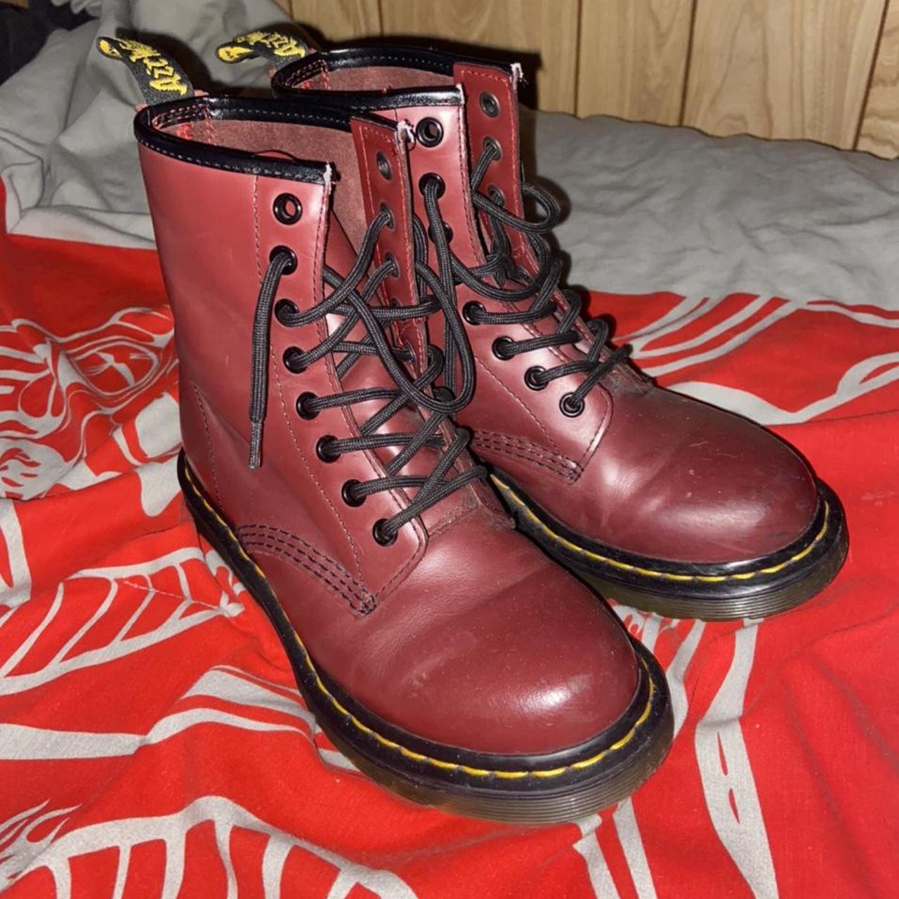 Product Image 4 - Maroon doc martens highs 
Size