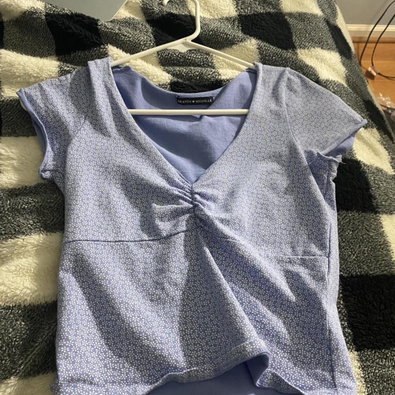 Brandy Gina blue floral top worn a couple of... Depop