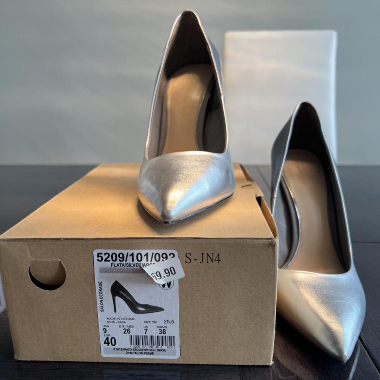 Zara Women's Silver Courts | Depop