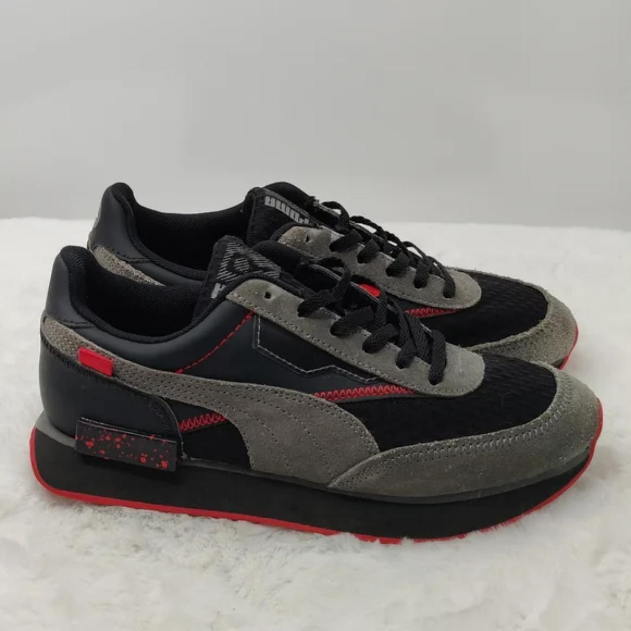 Puma Womens Future Rider APM 381718-01 Black Gray... - Depop