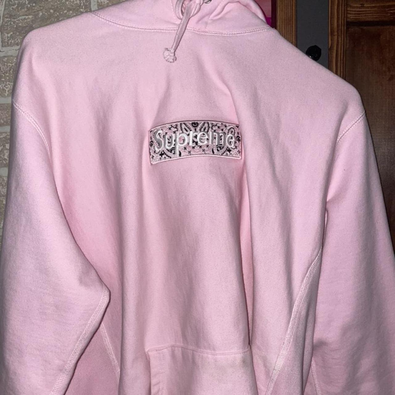 Pink Supreme Bandana Hoodie Bandana Box Logo Hooded