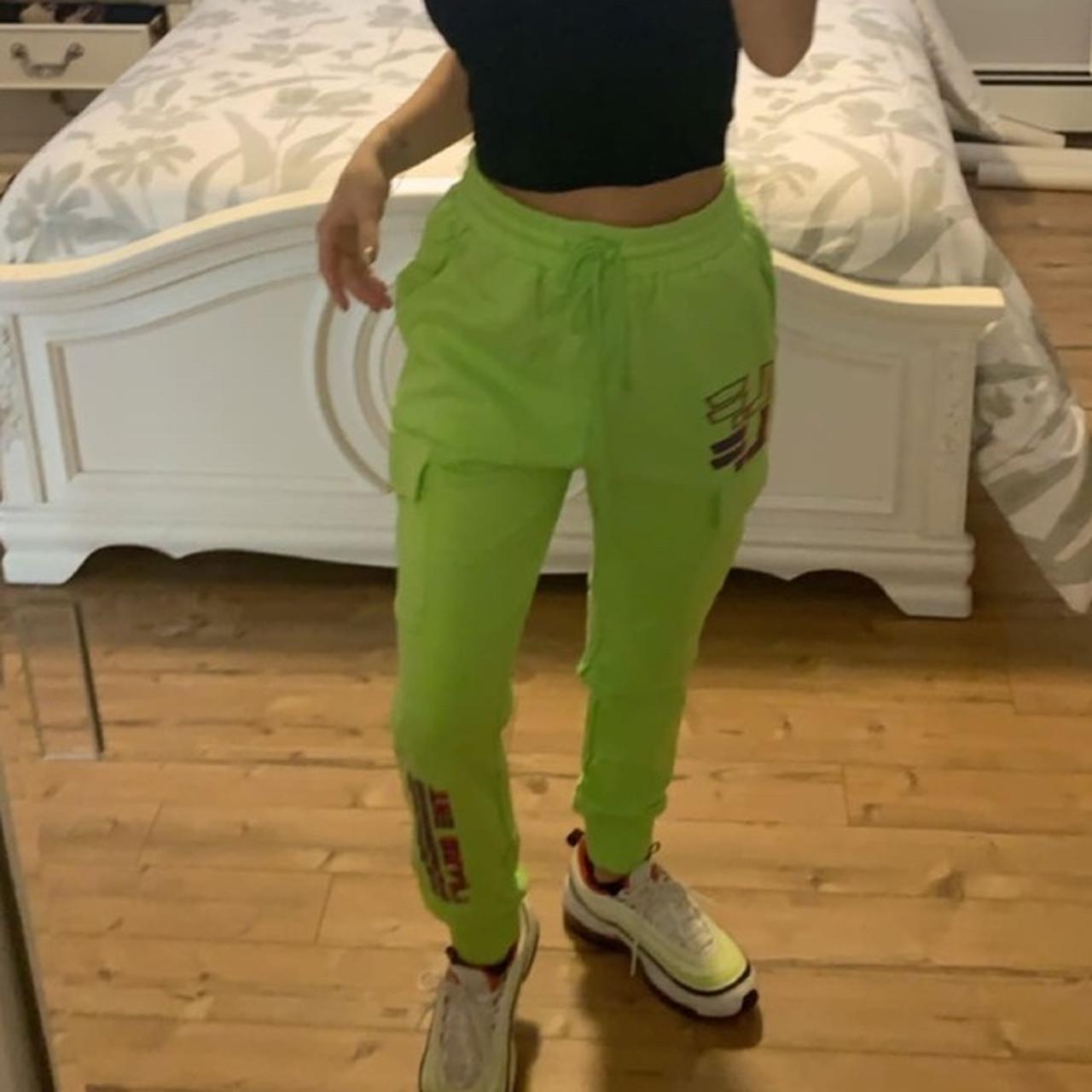 Lime green hot sale sweatpants womens