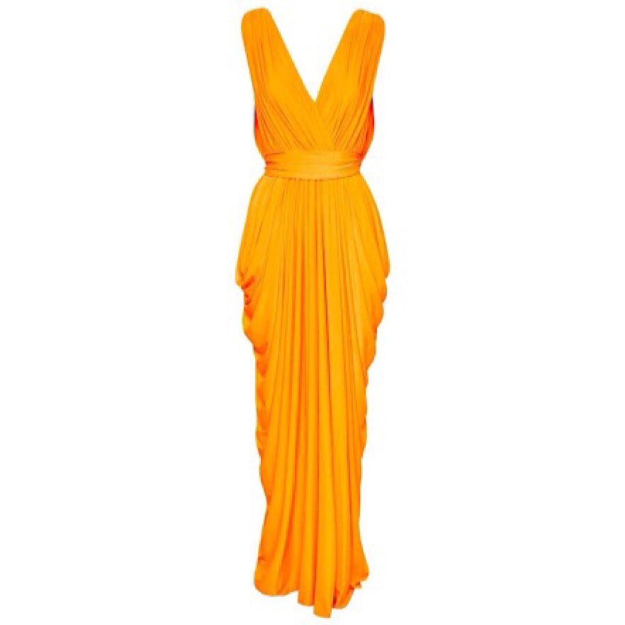 Sheike maxi dress, orange. Can be worn two ways v... - Depop