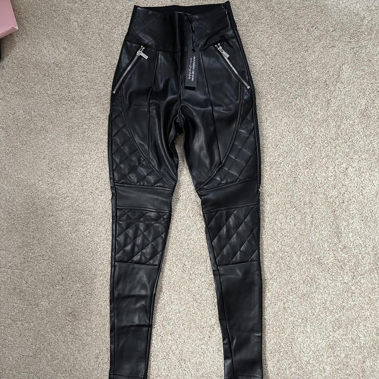 Maniere de vior leather legging pants//brand new I... - Depop