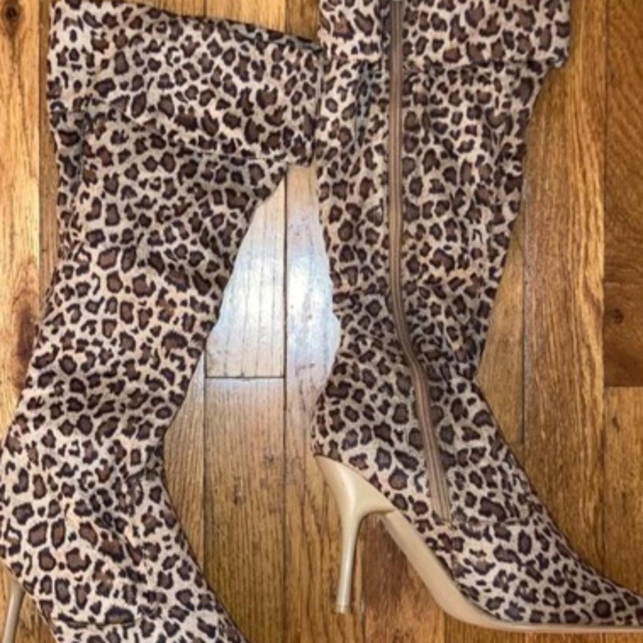 Cheetah clearance heel boots