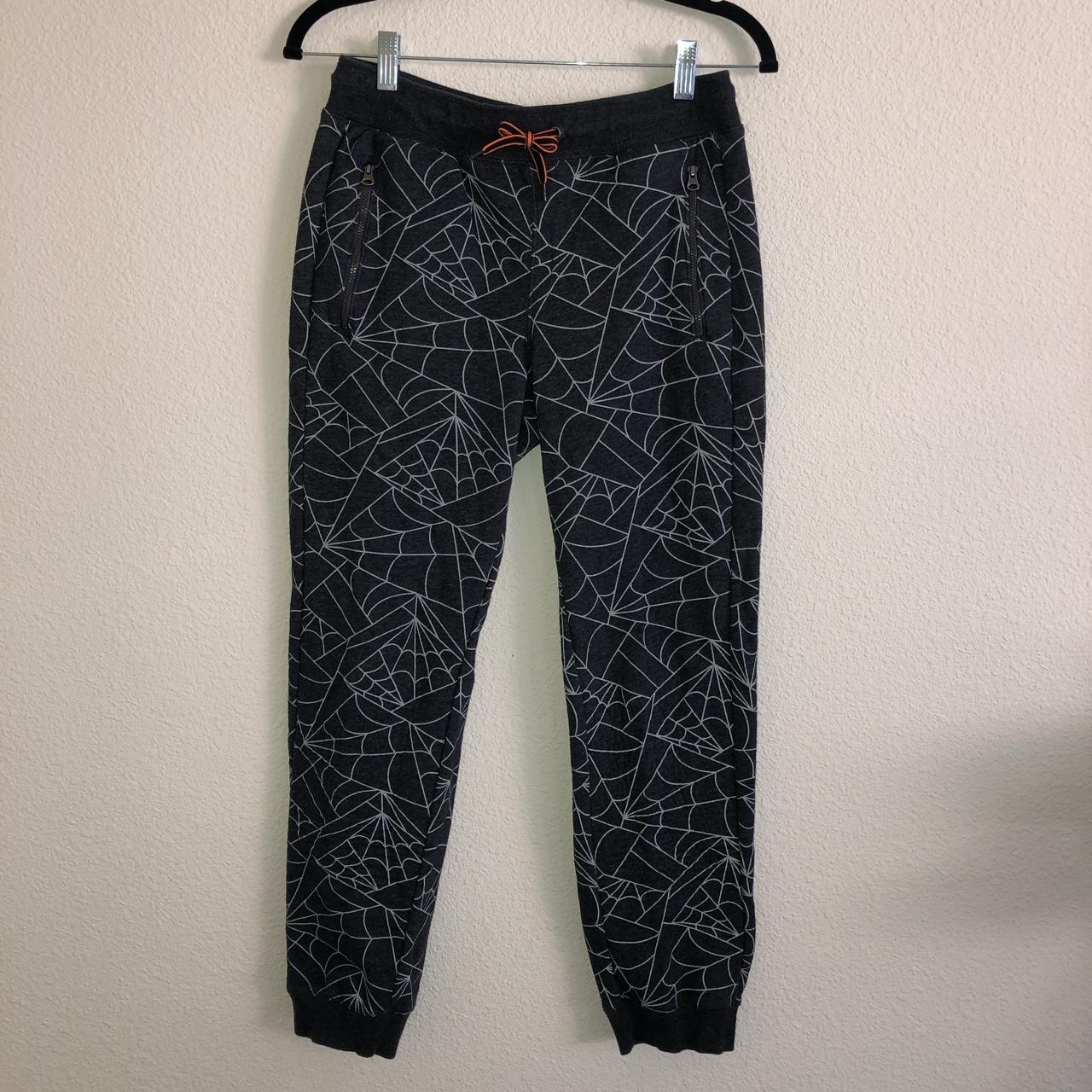 Spiderweb Printed Sweatpants 🕷 🕸 Features two front... - Depop