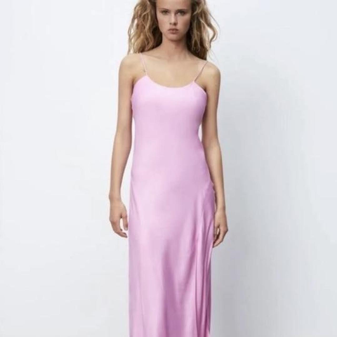 Zara Women's Pink Dress Depop