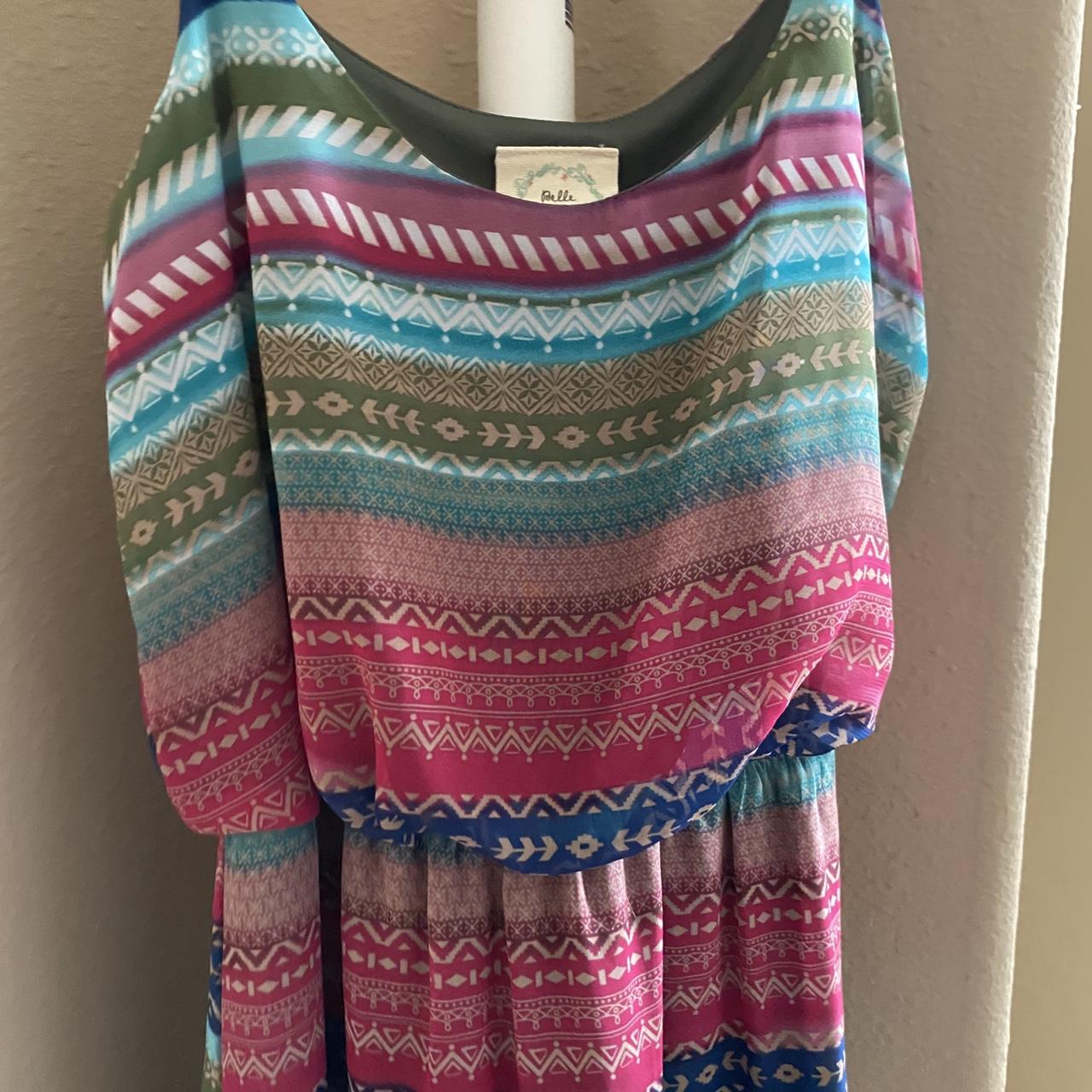 Cute Maxi Dress With Colorful Aztec Print Perfect Depop 6956